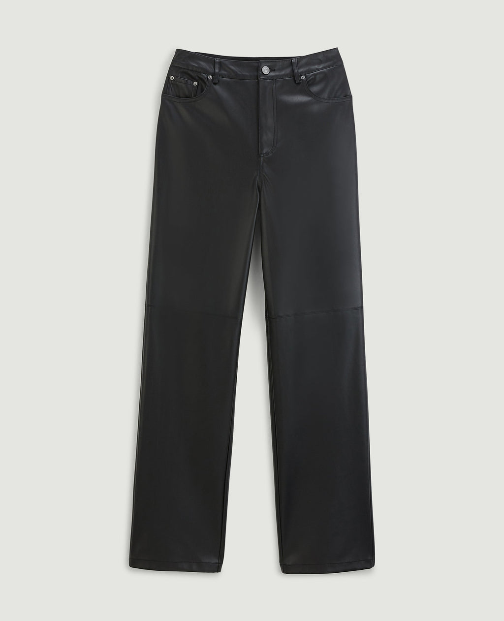 Pantalon droit en simili cuir