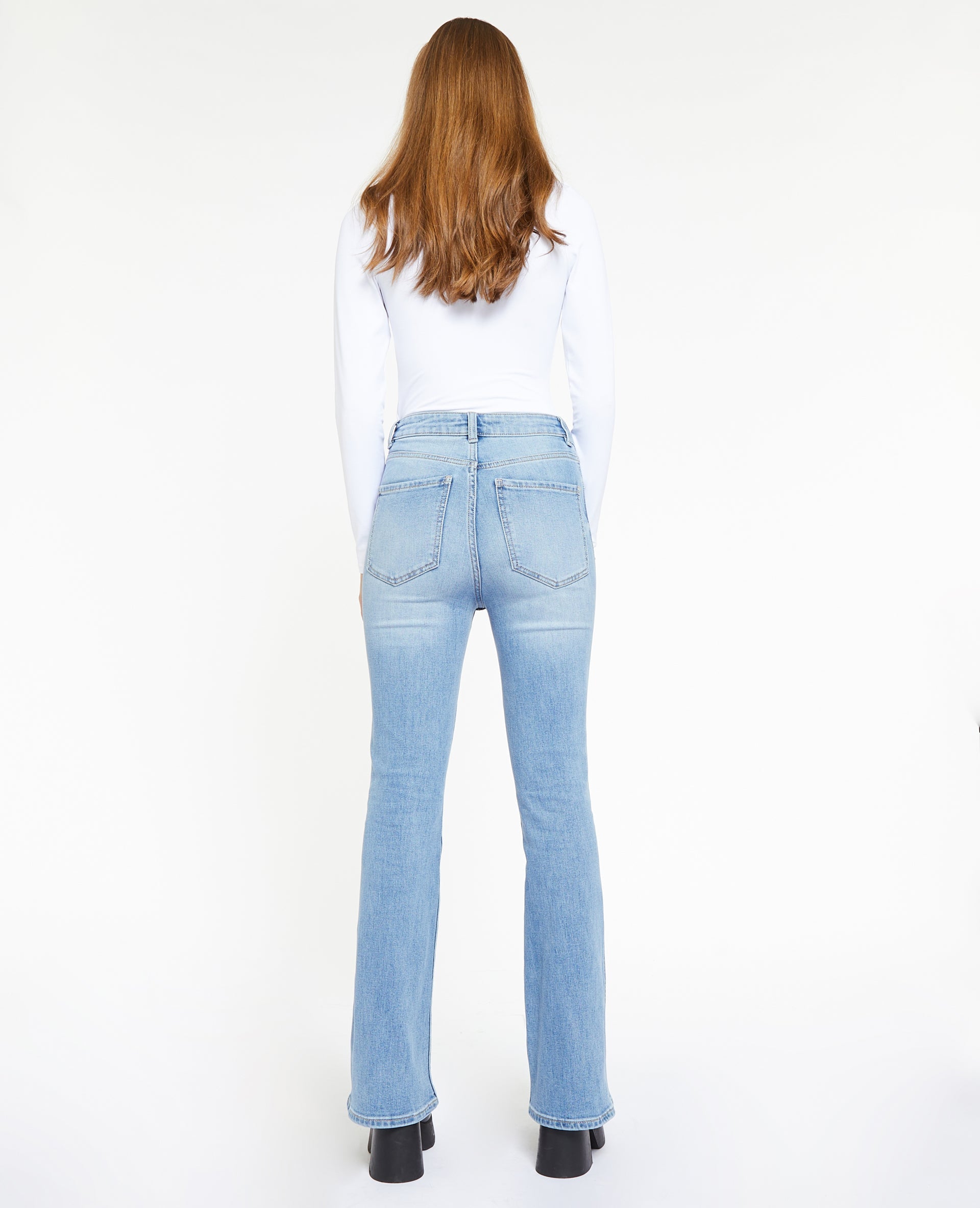 Jean flare taille haute