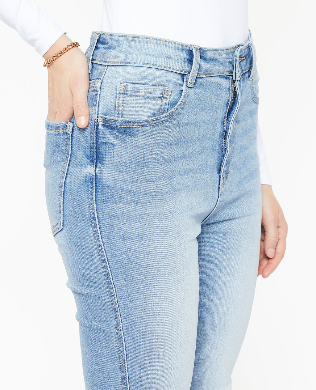 Jean flare taille haute