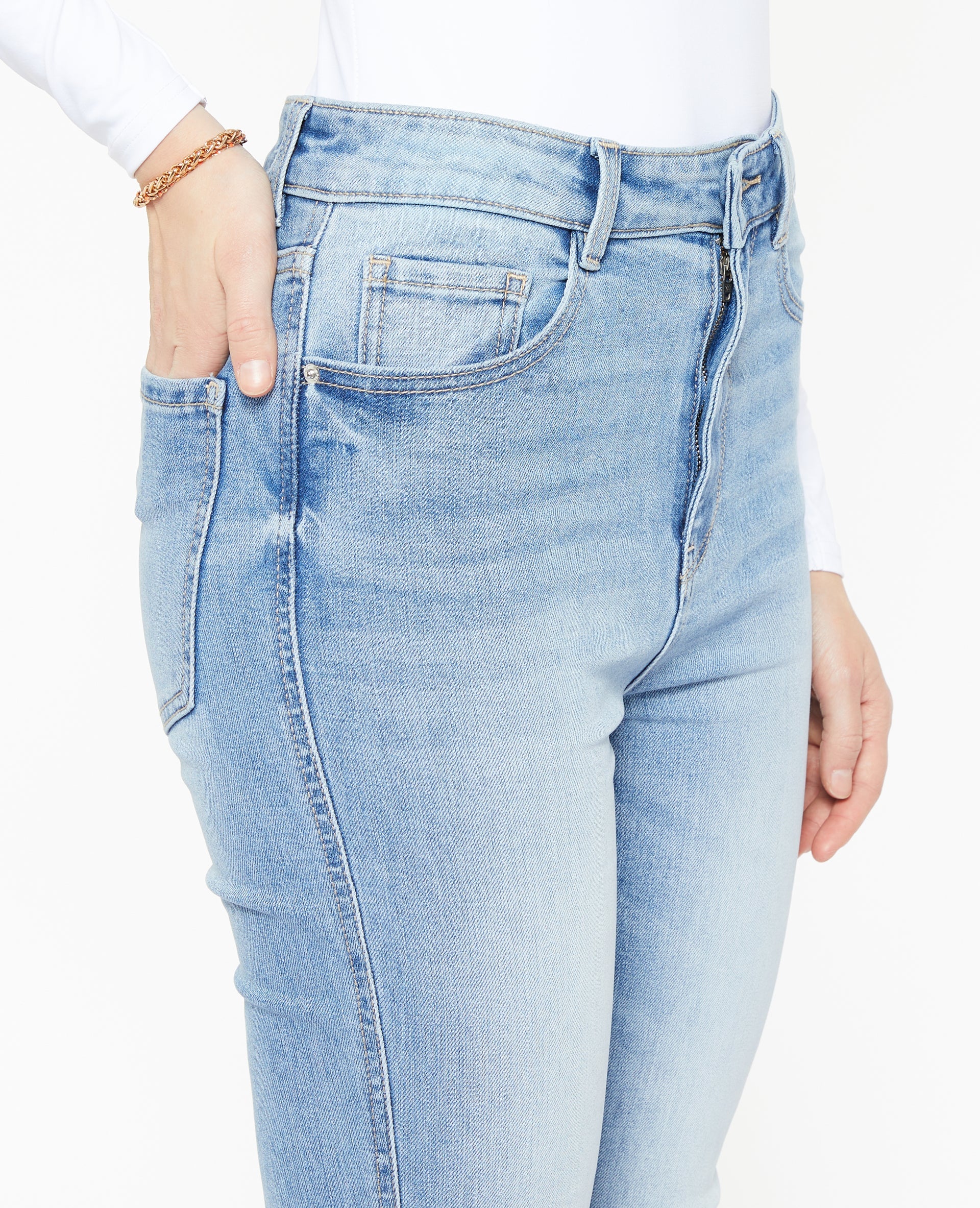 Jean flare taille haute