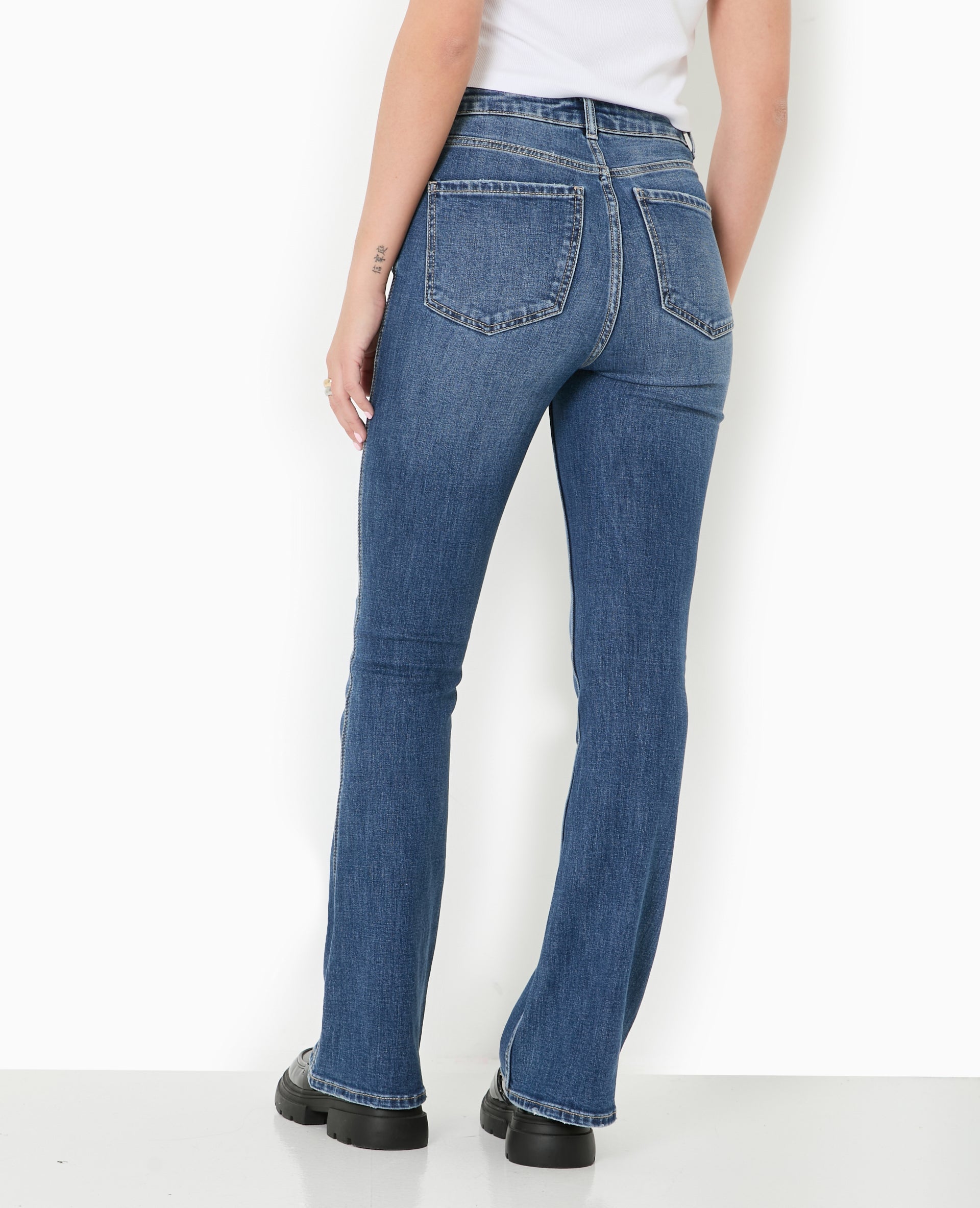 Jean flare taille haute