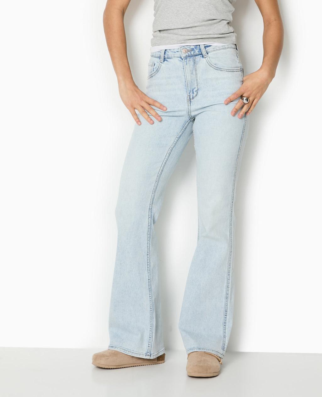 Jean flare taille haute