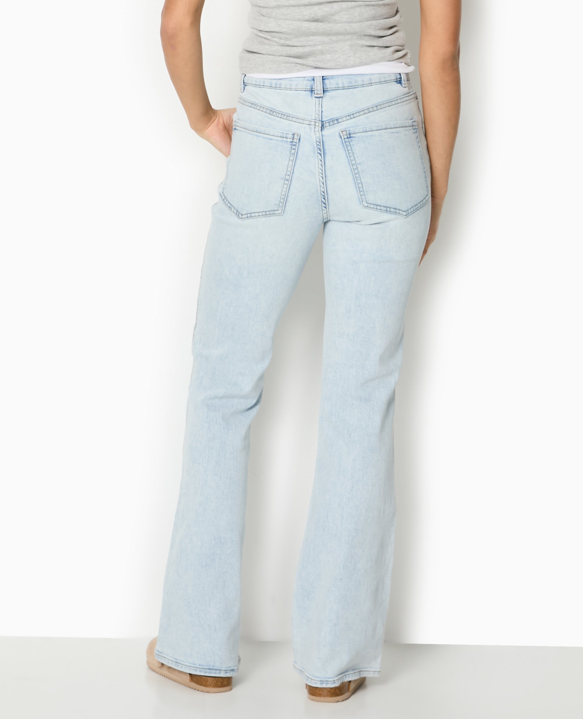 Jean flare taille haute