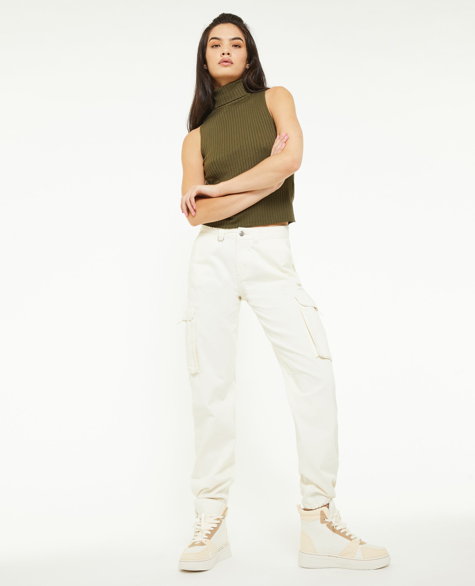 Pantalon cargo taille basse