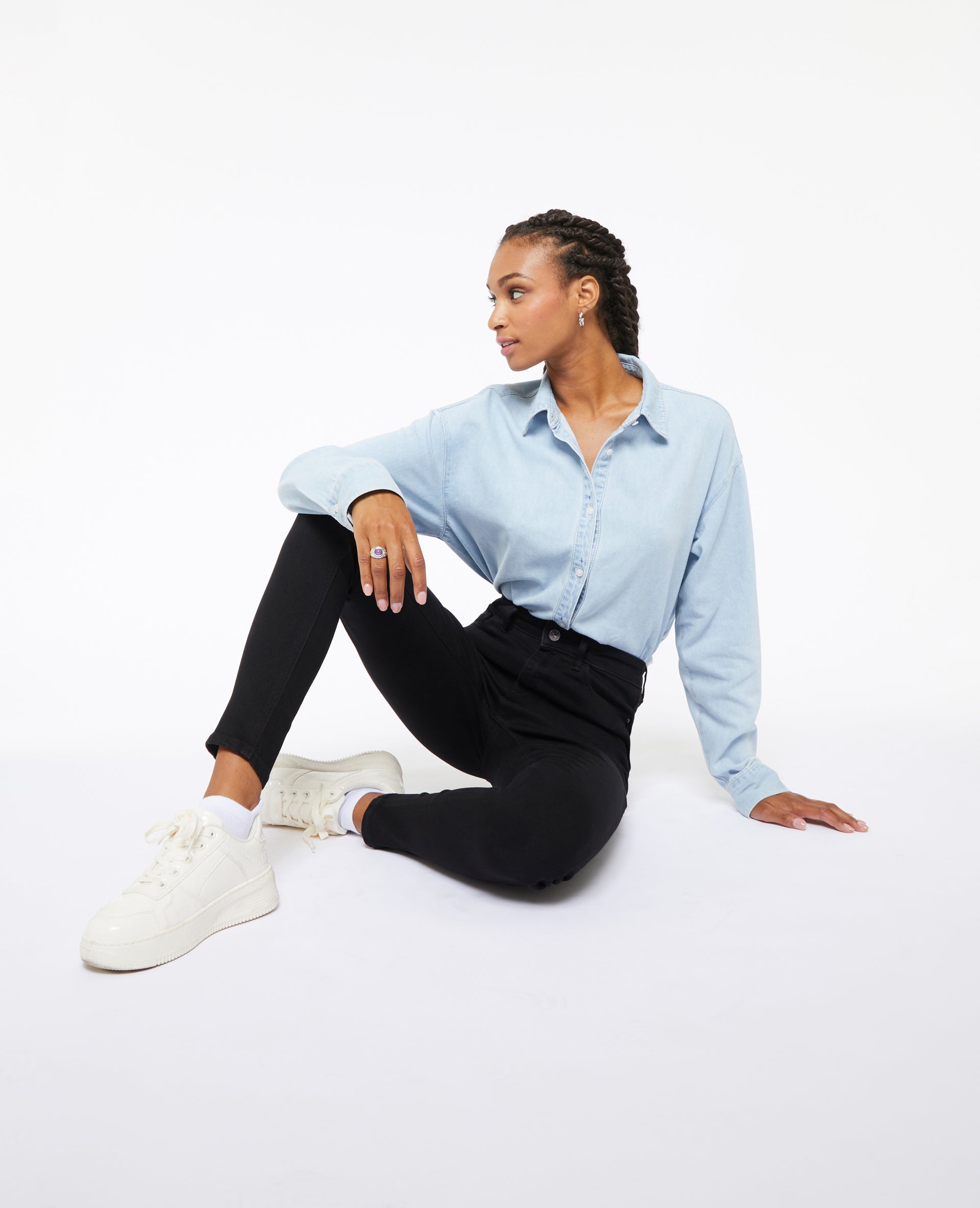 Jean skinny taille haute