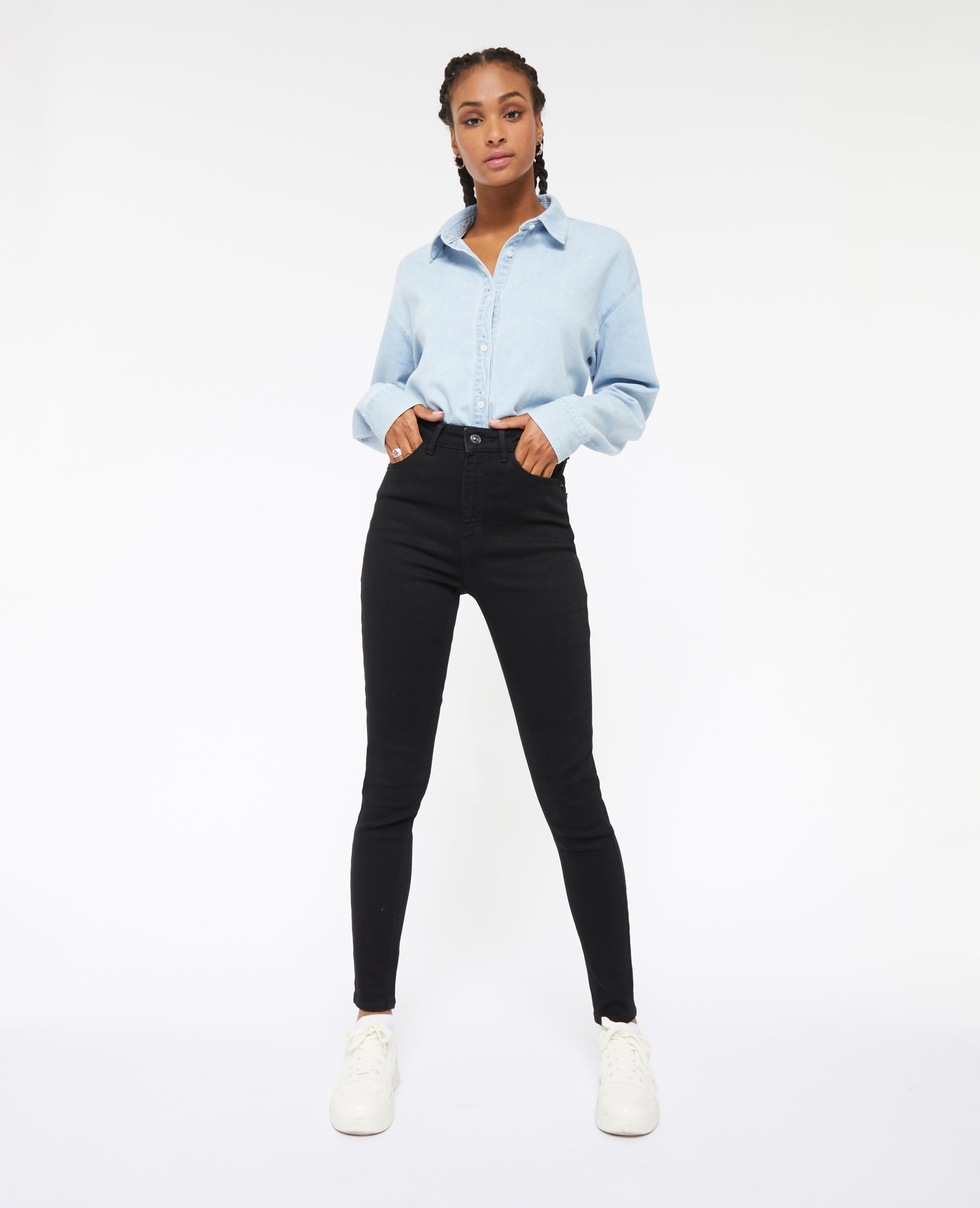 Jean skinny taille haute