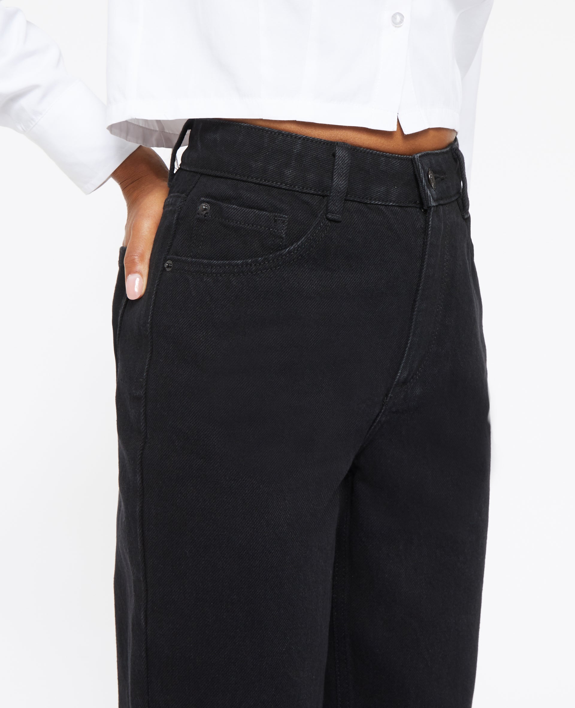Jean mom taille haute
