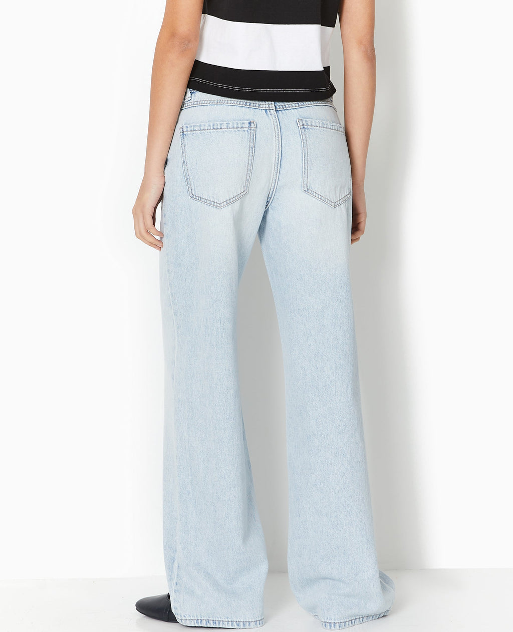Jean wide taille basse