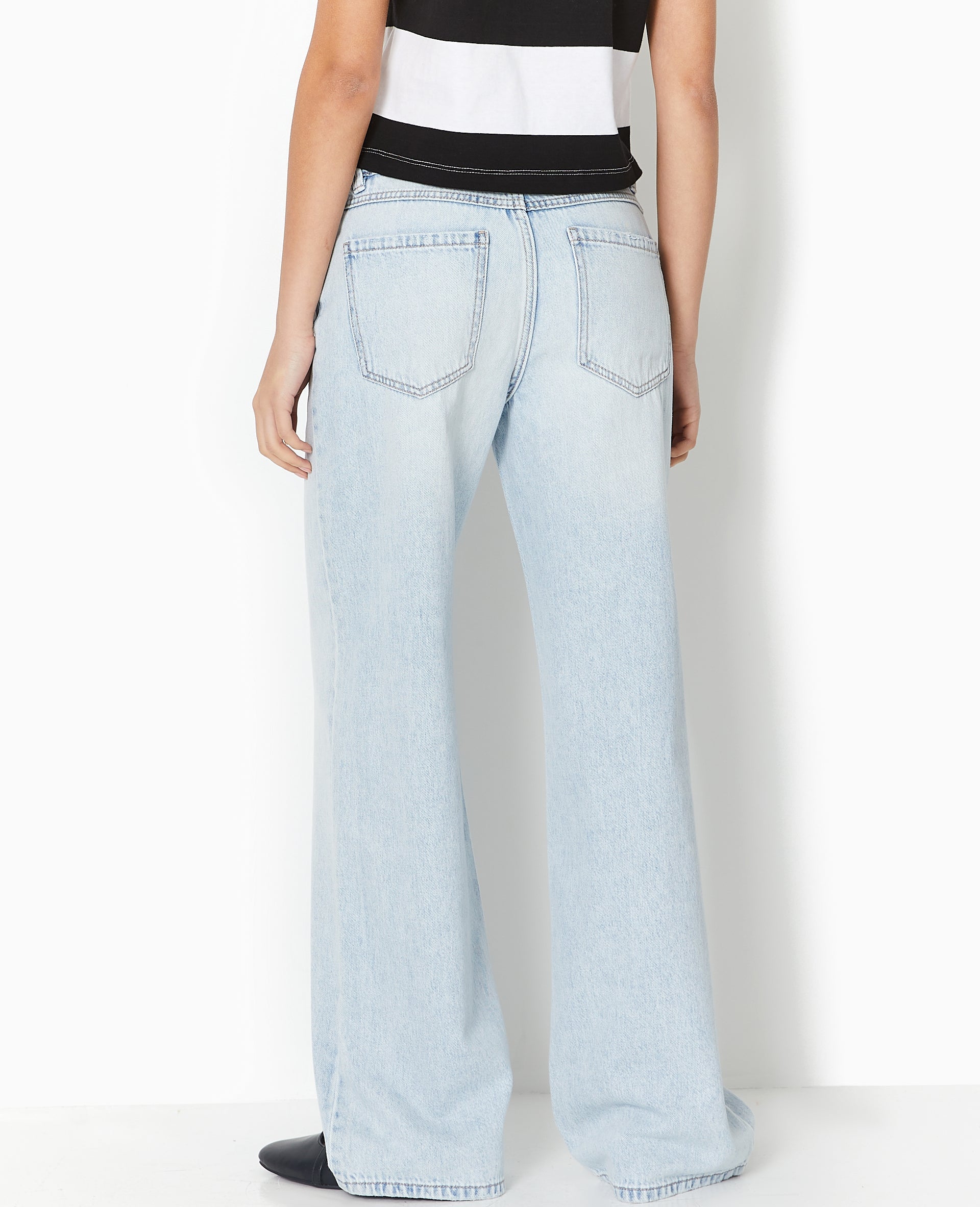 Jean wide taille basse