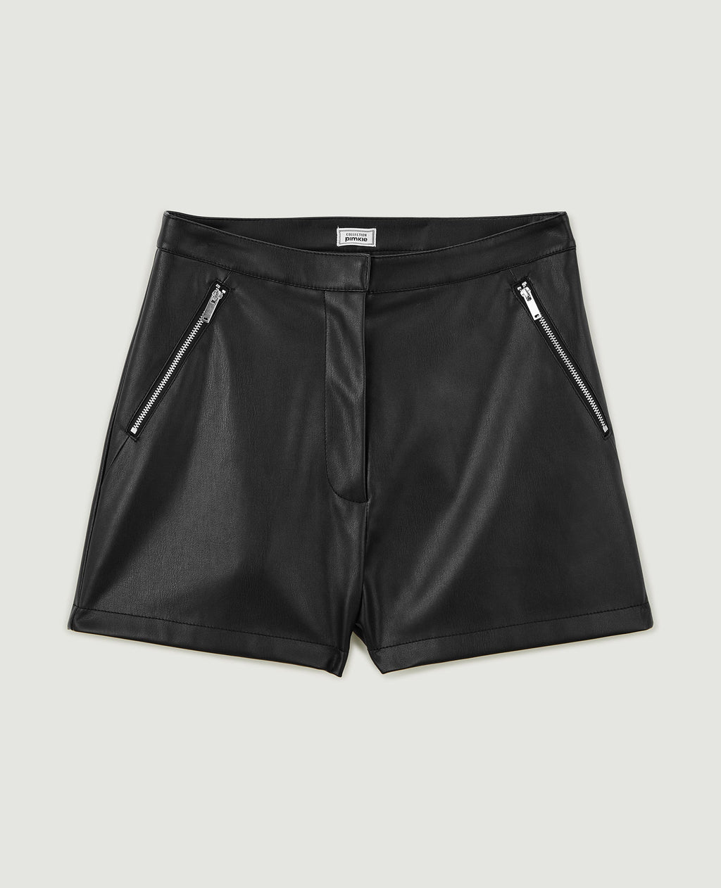 Short en simili avec poches zippées