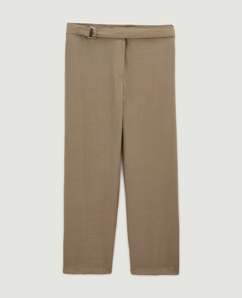 Pantalon large et droit effet lin