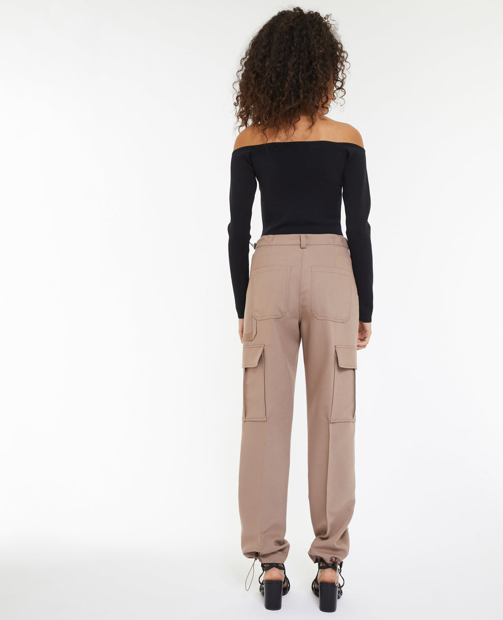 Pantalon cargo avec élastiques coulissés