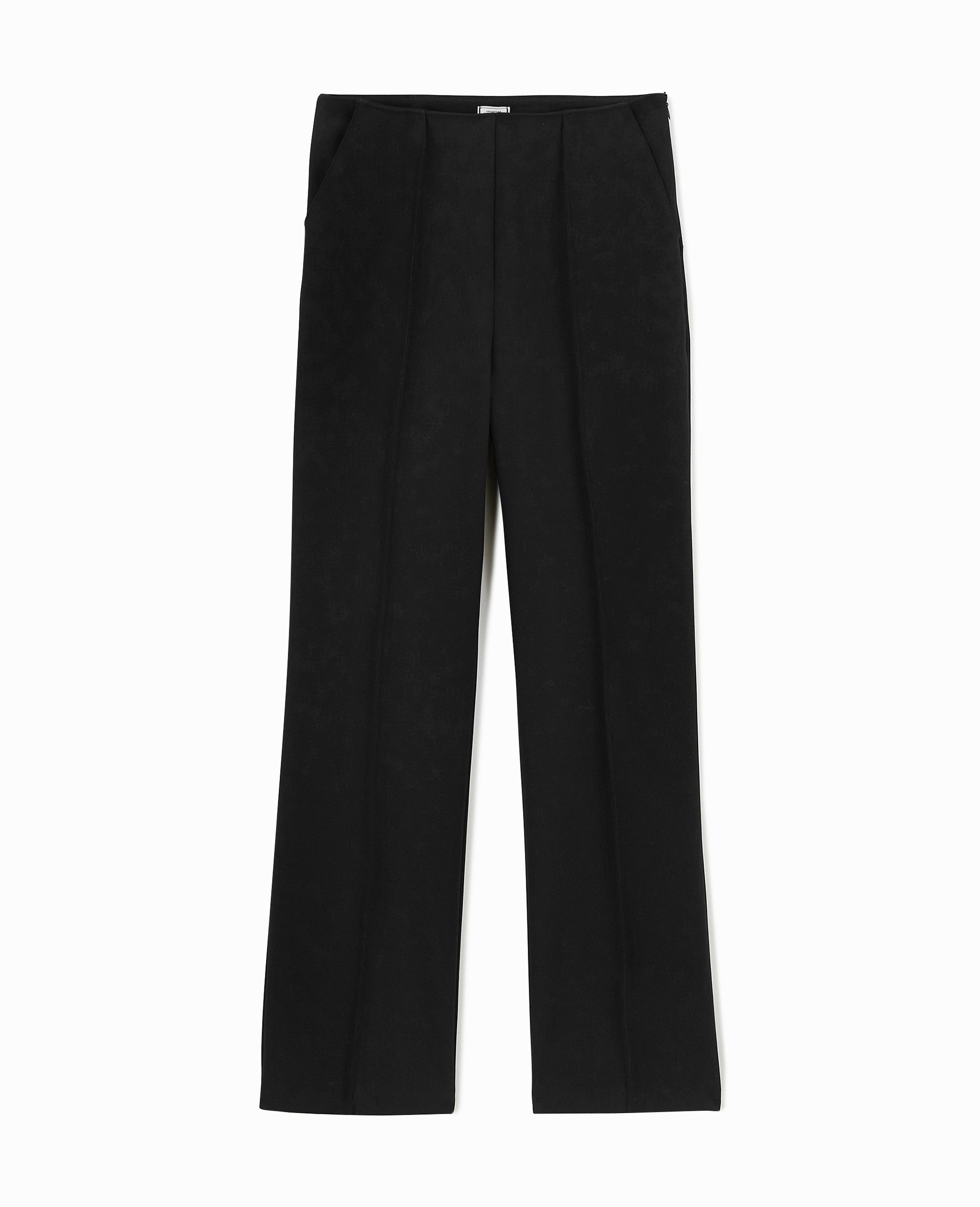 Pantalon droit avec coutures pincées