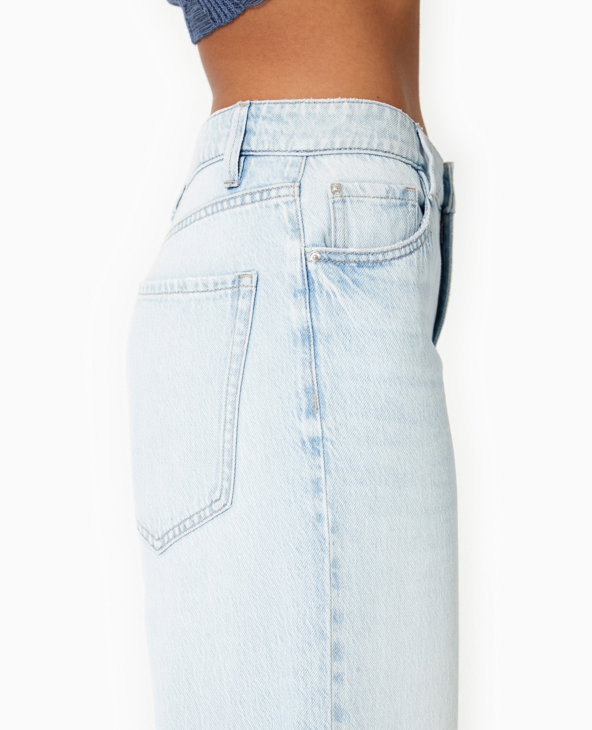 Jean baggy taille haute