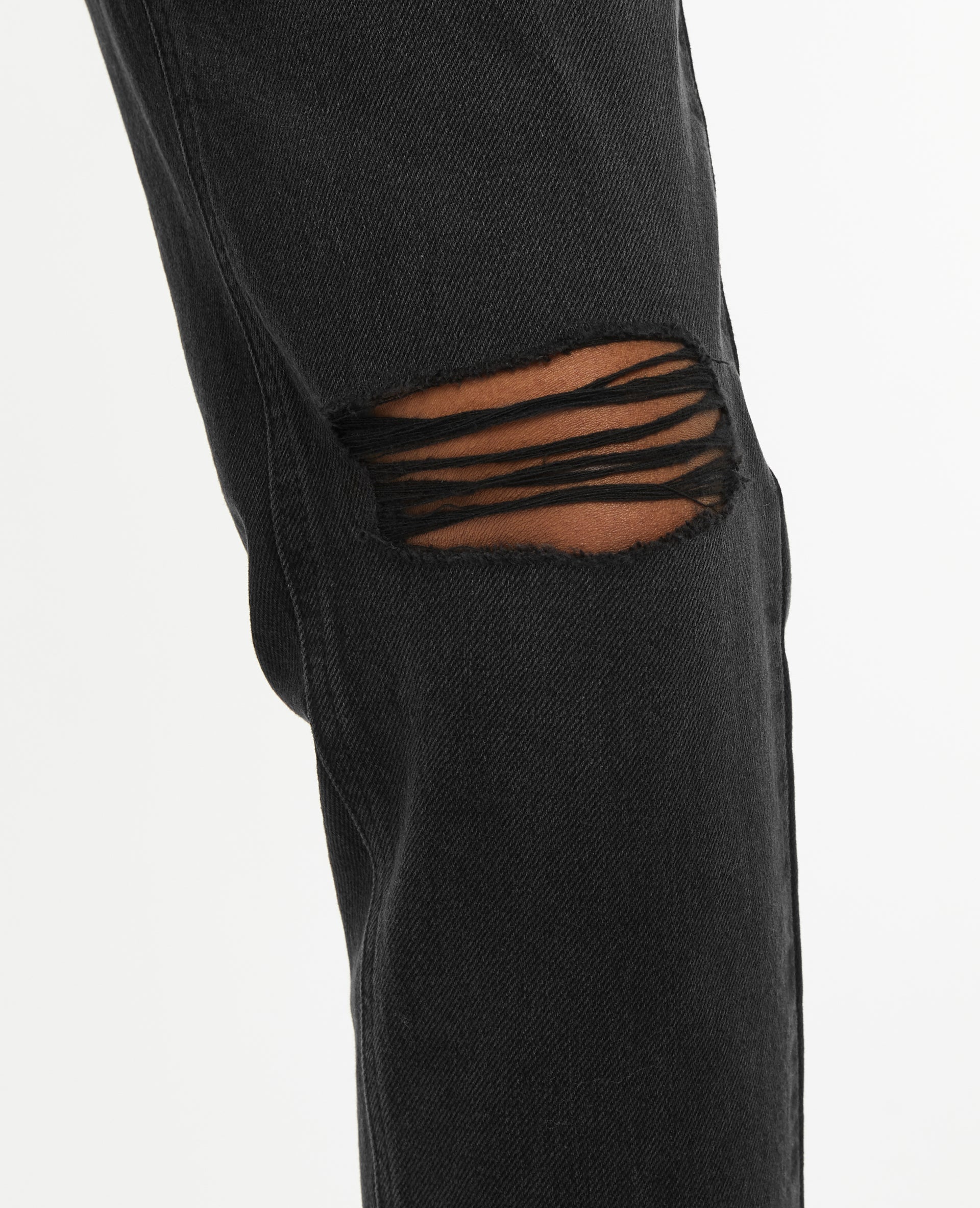 Jean mom taille haute trashé