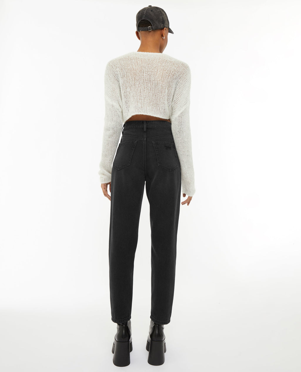Jean mom taille haute trashé