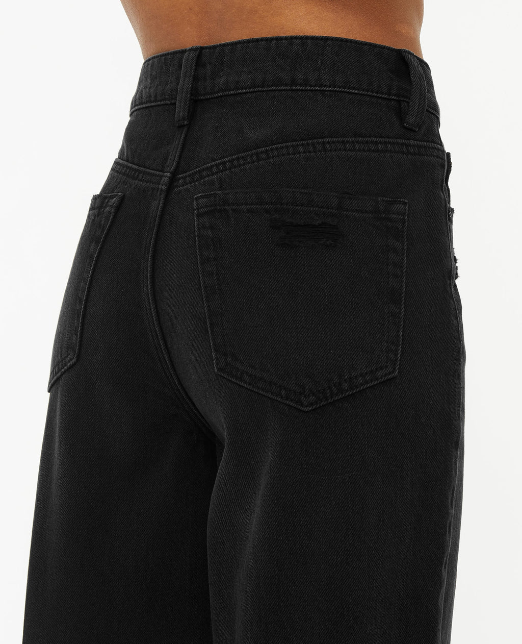 Jean mom taille haute trashé