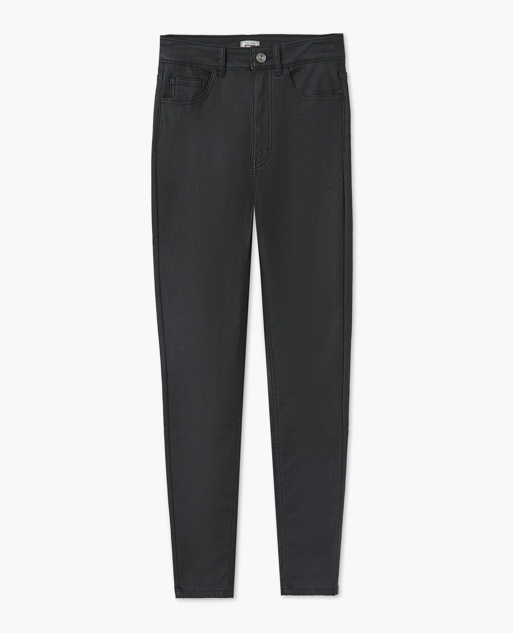 Jean skinny enduit effet cuir