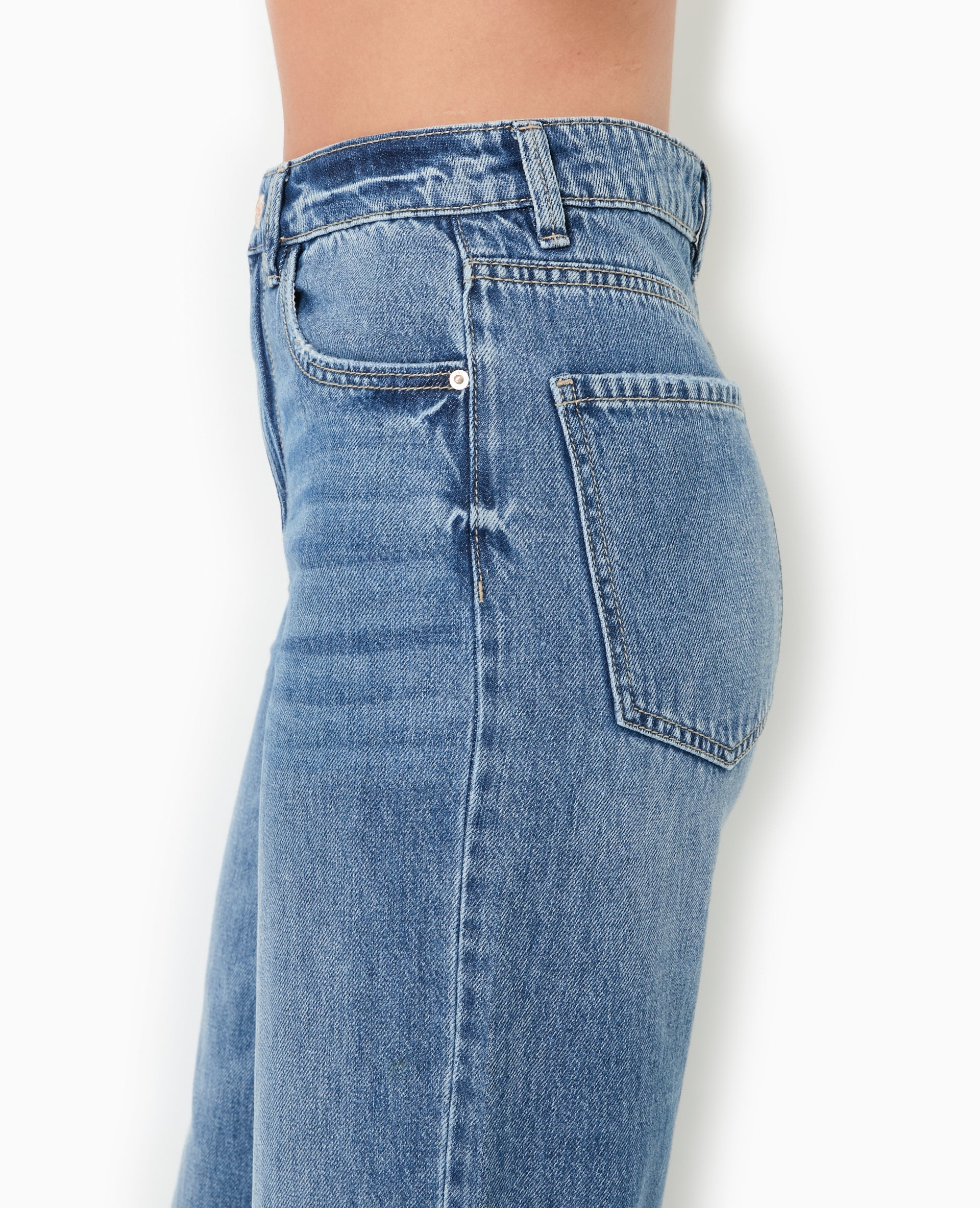 Jean wide taille haute