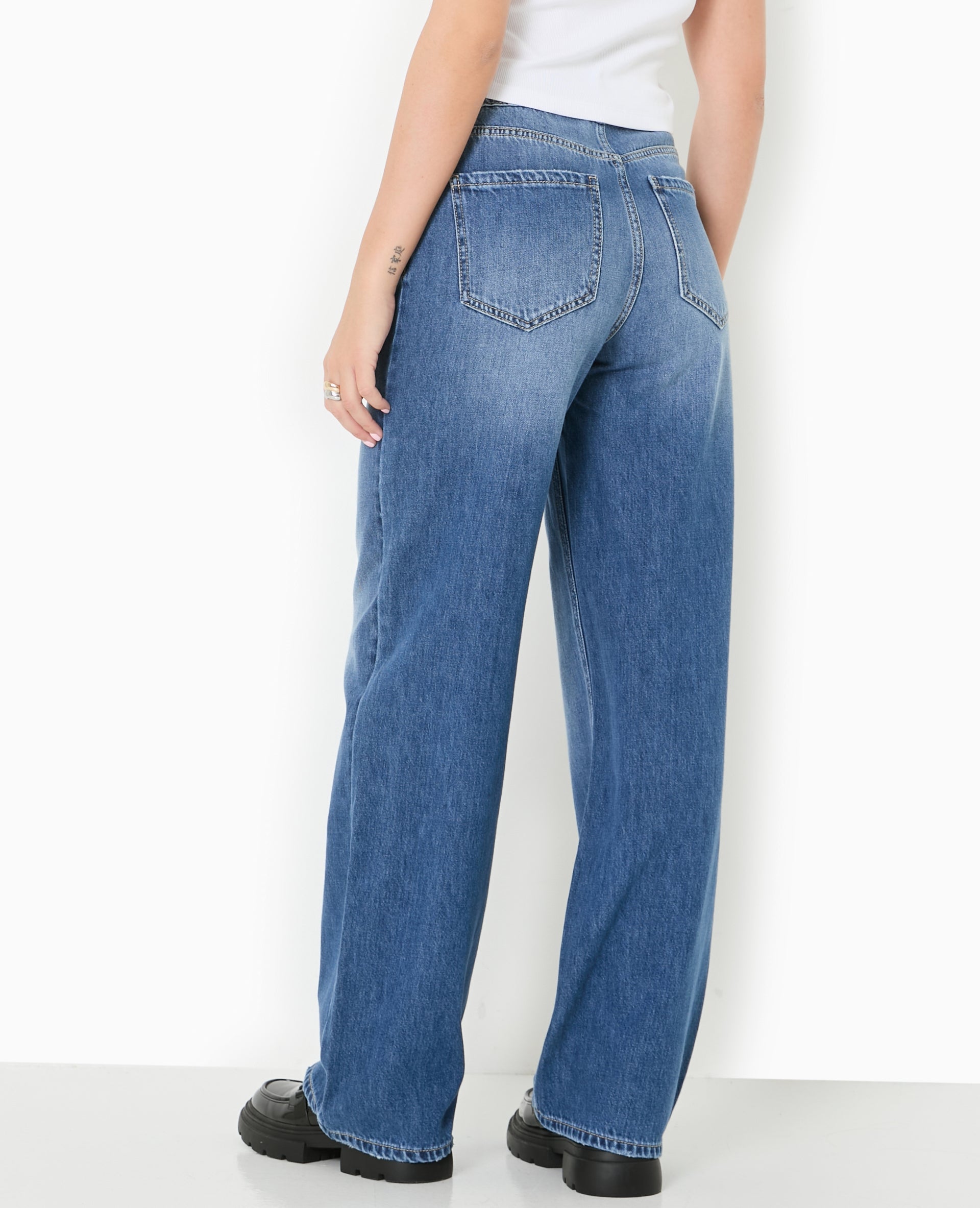 Jean wide taille haute
