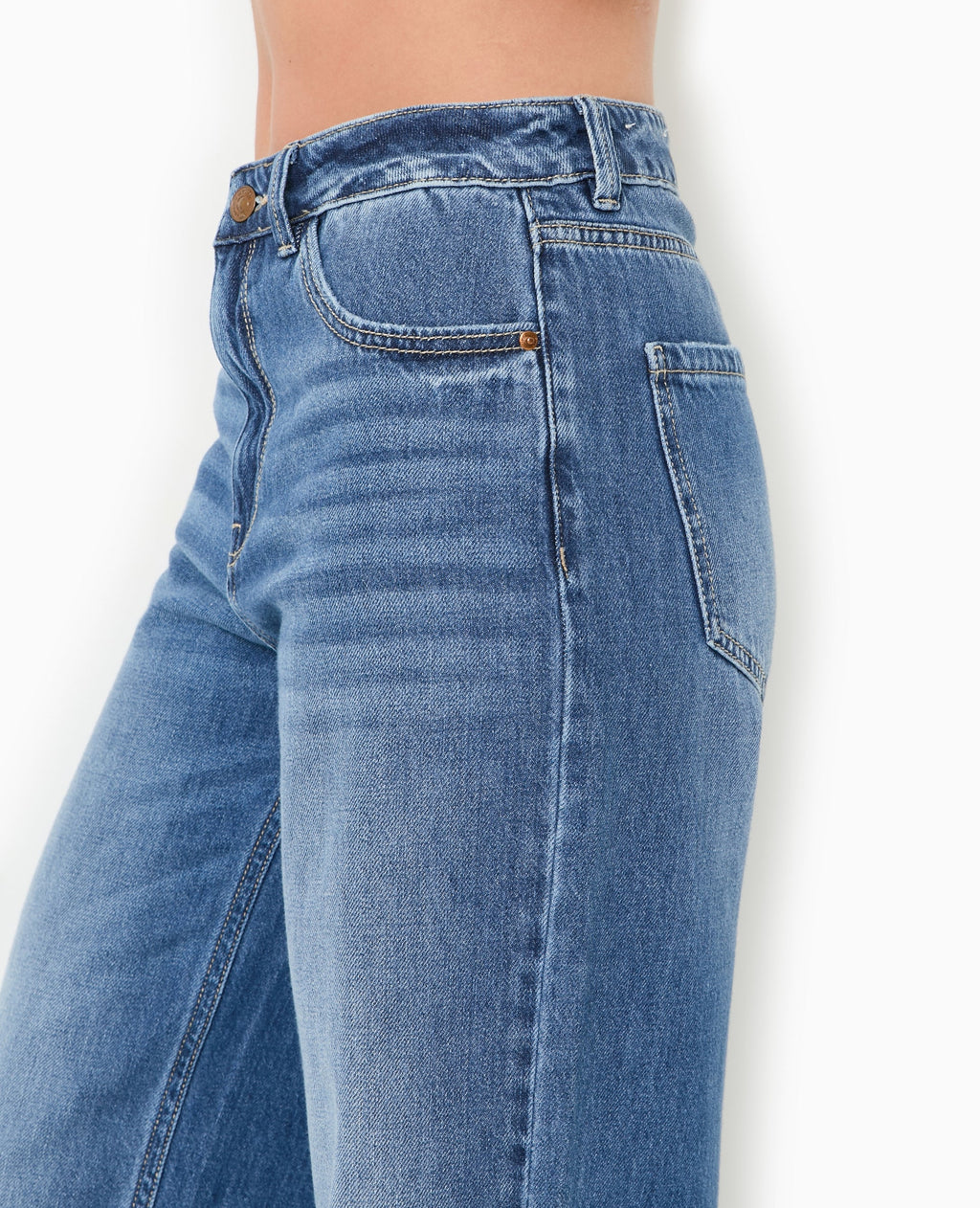 Jean wide taille haute