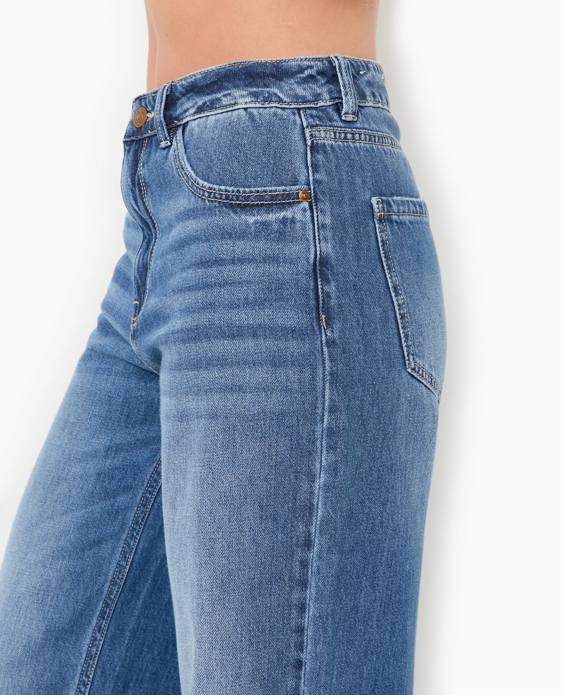 Jean wide taille haute