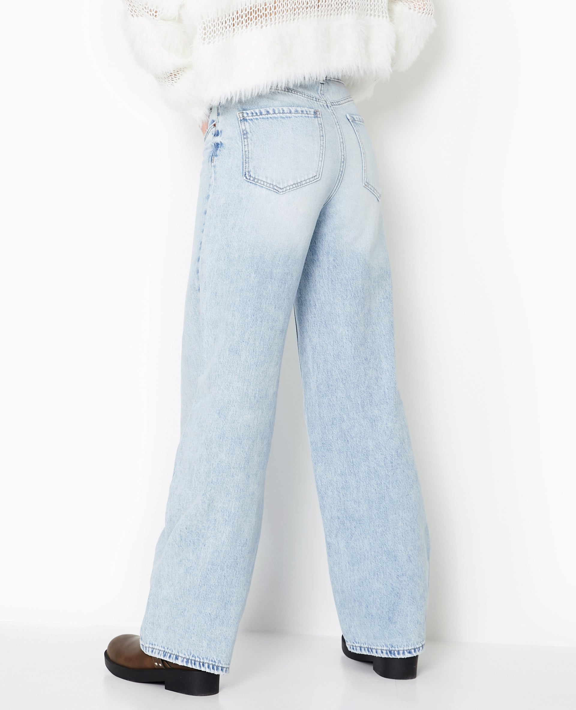 Jean wide taille haute