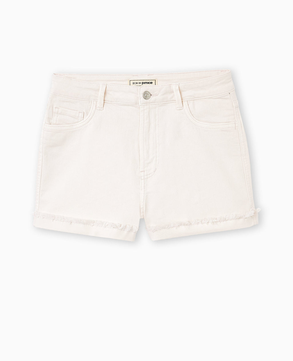 Short en jean taille haute avec élasthane