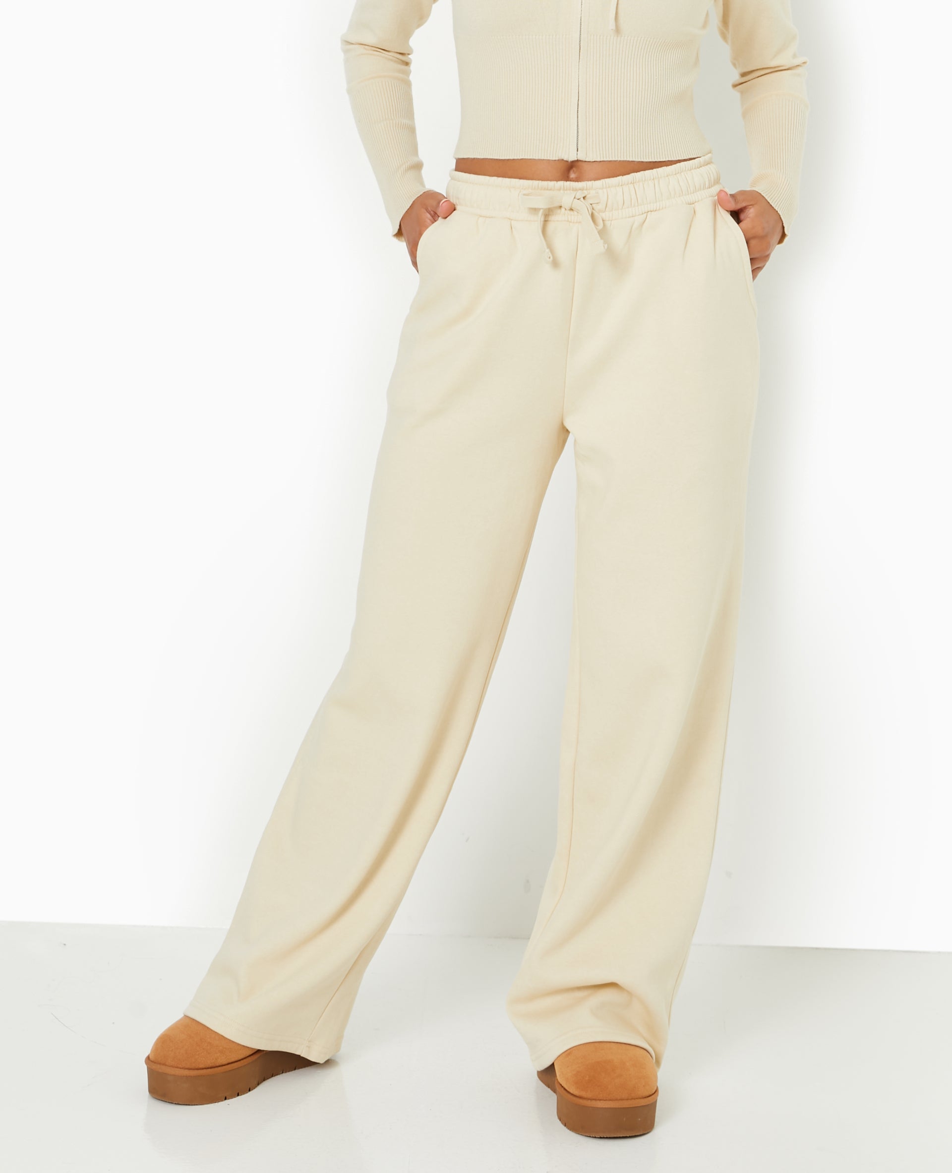 Pantalon de jogging droit en molleton