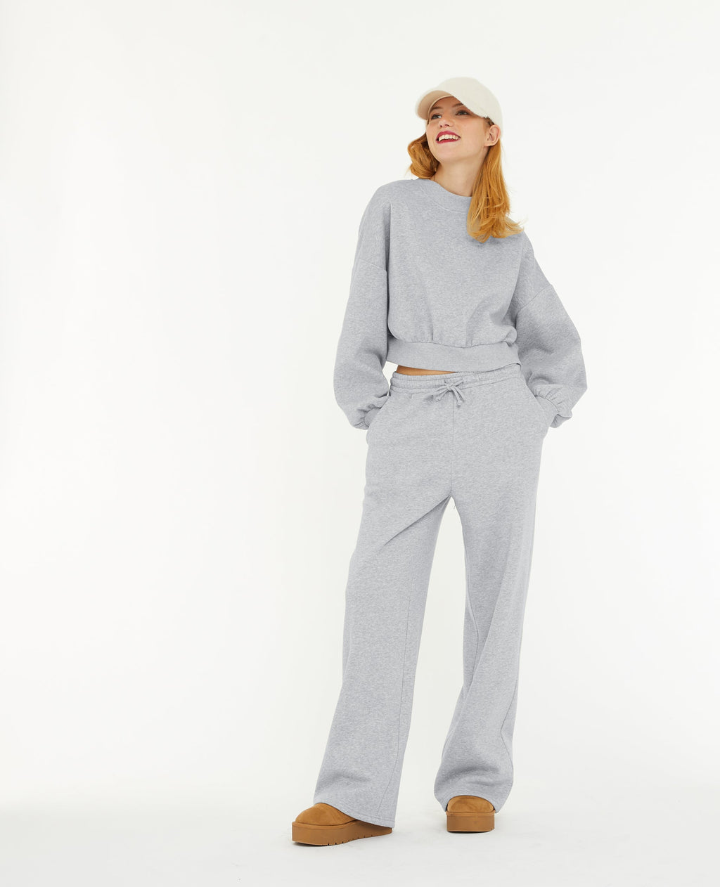 Pantalon de jogging droit en molleton