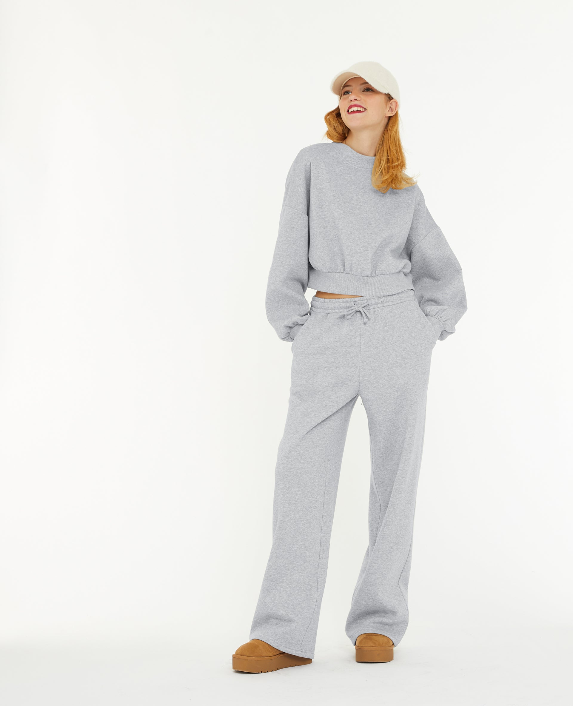 Pantalon de jogging droit en molleton