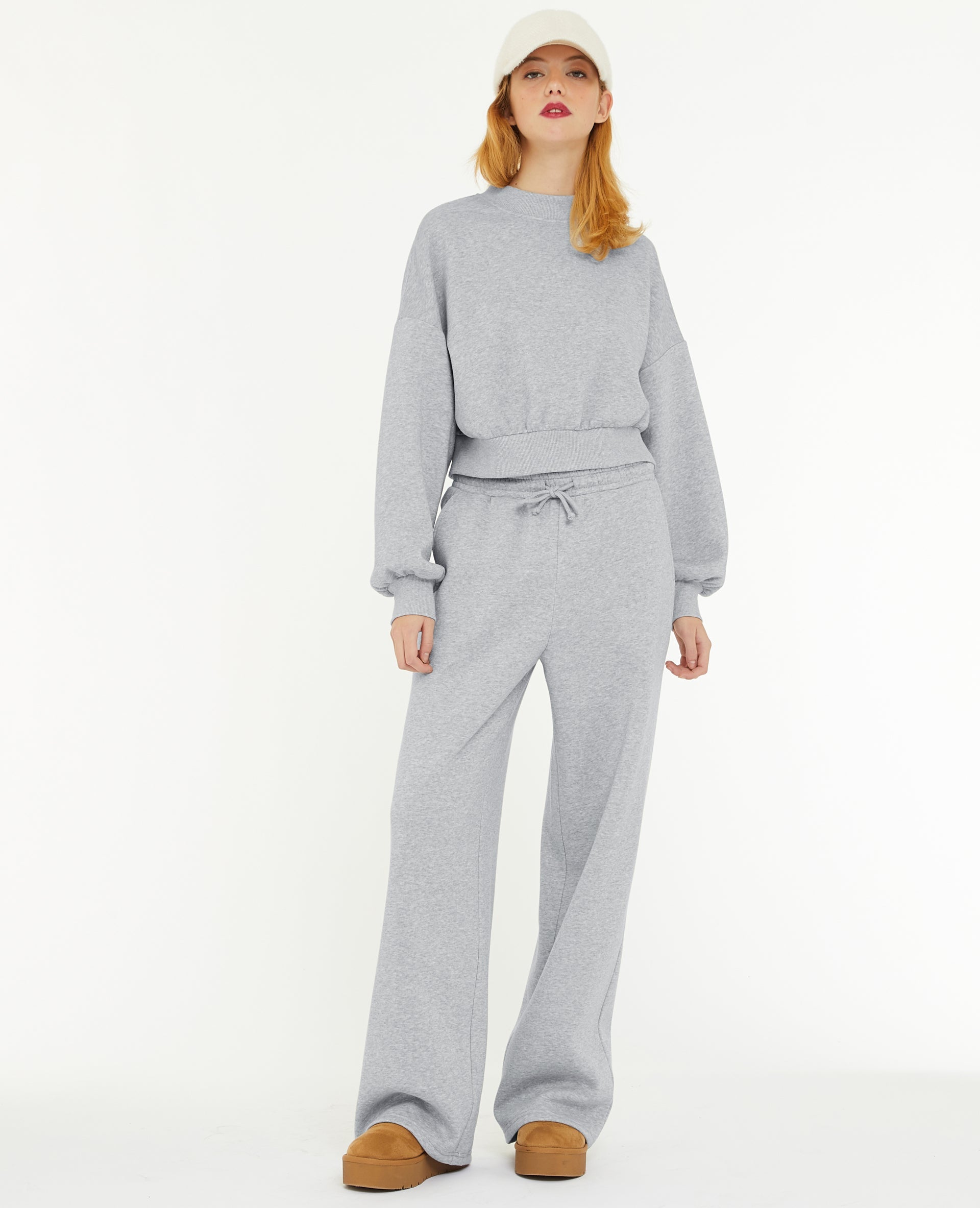 Pantalon de jogging droit en molleton