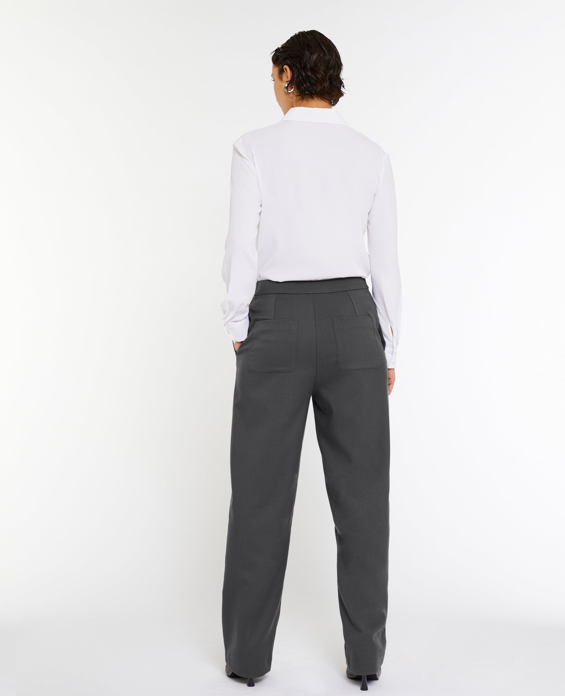 Pantalon large taille basse