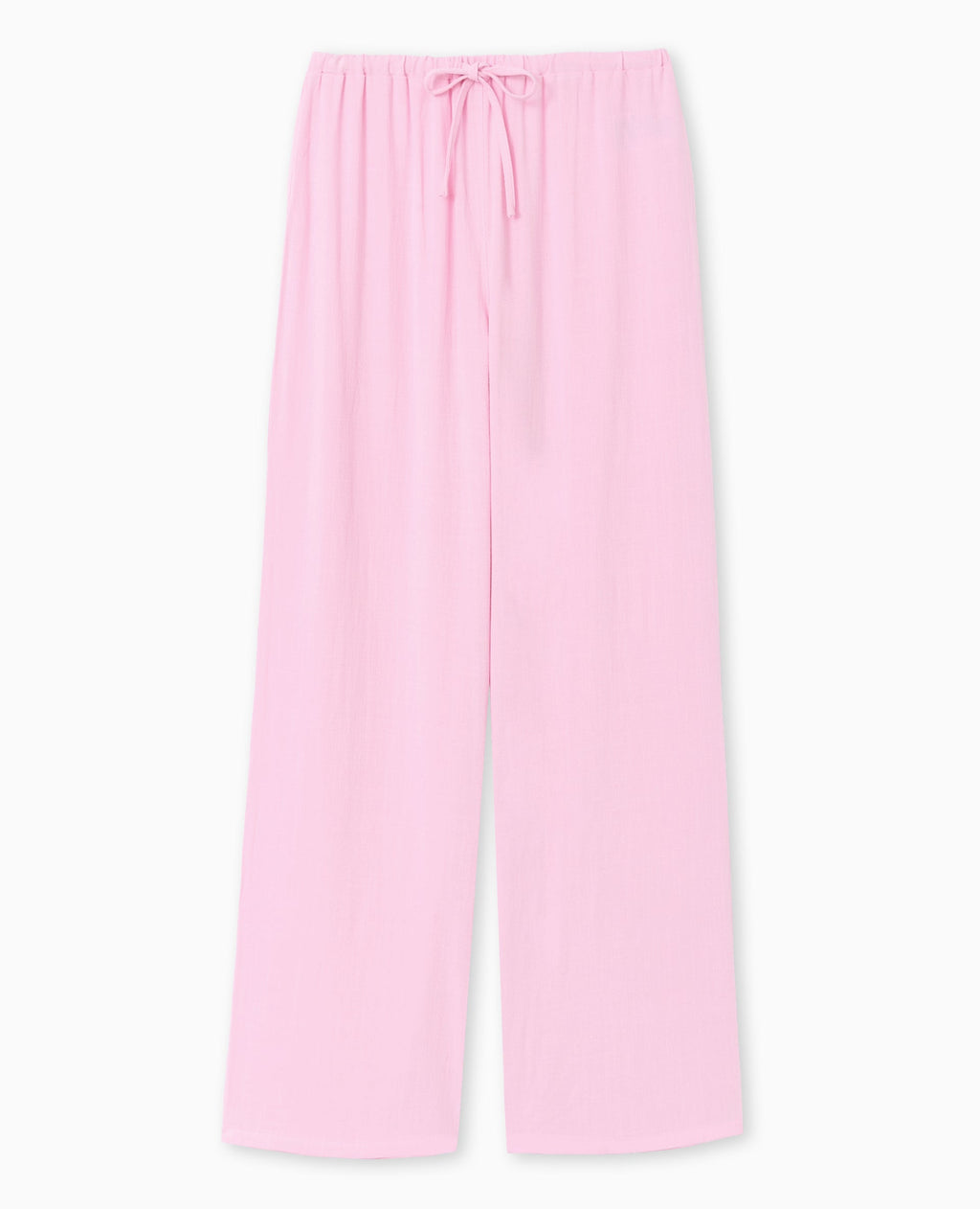 Pantalon large et droit avec taille élastiquée