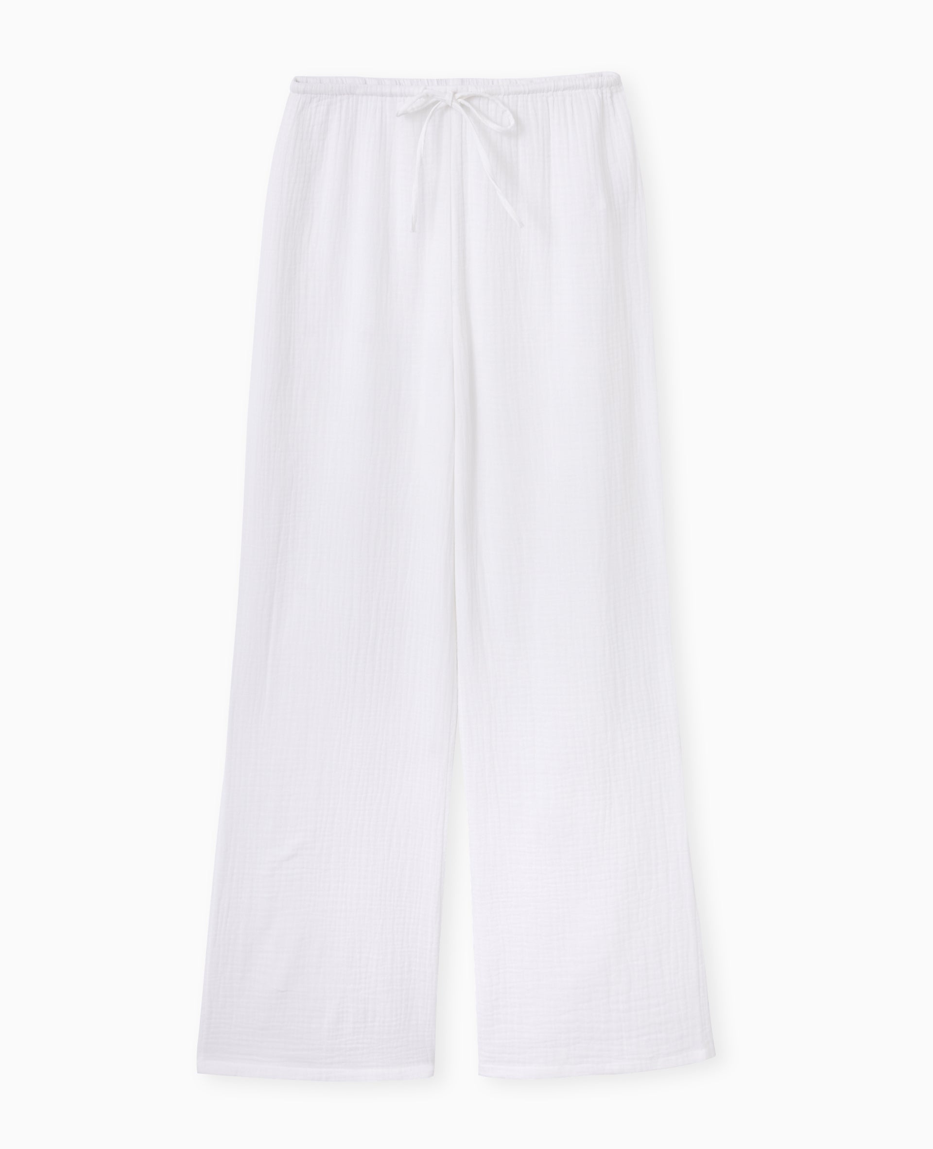 Pantalon large en gaze de coton