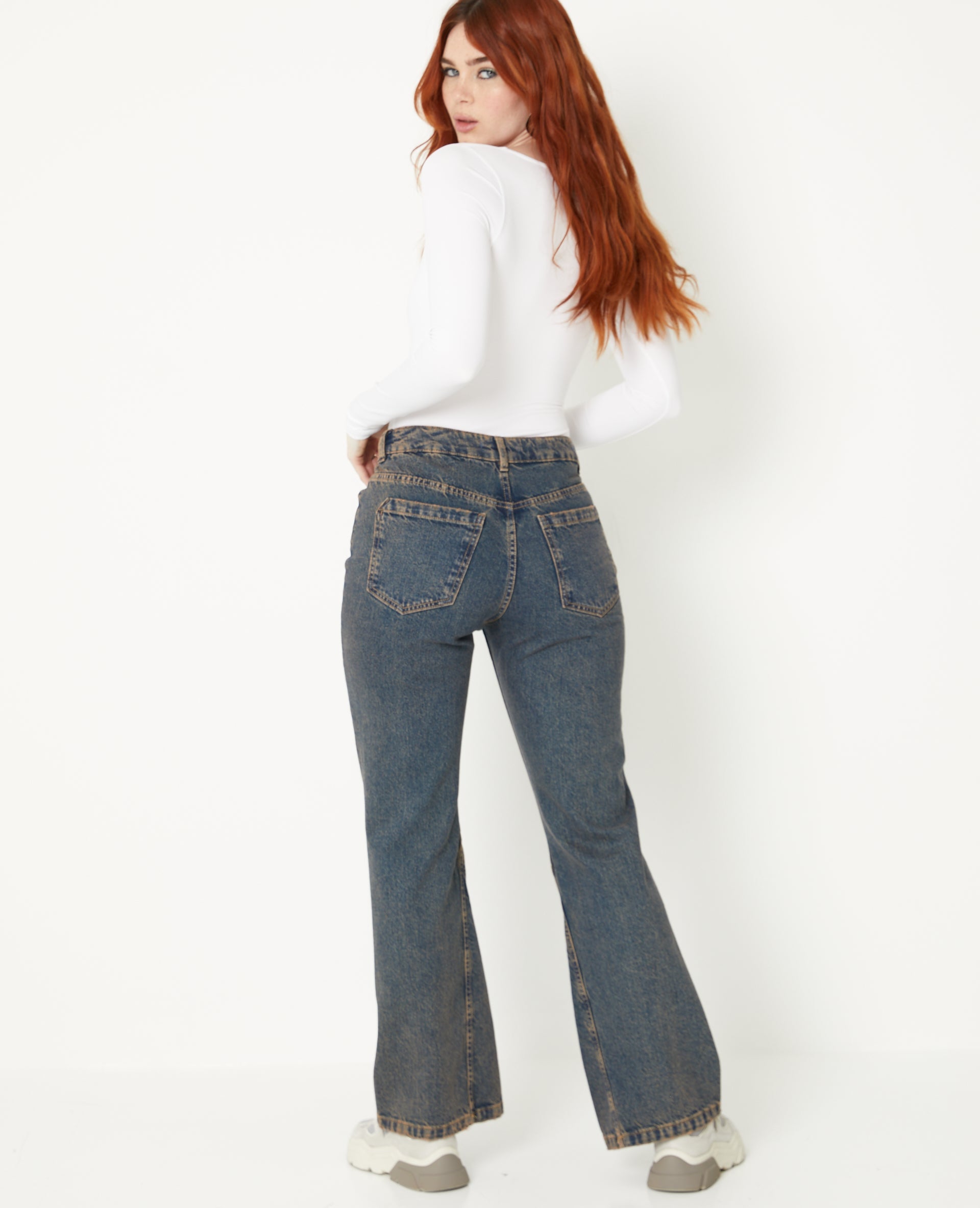 Jean flare effet dirty