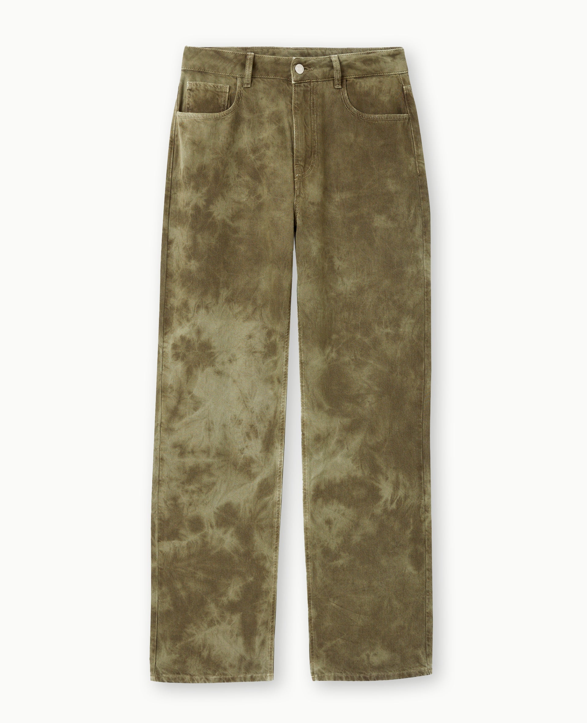 Jean wide taille haute effet dirty