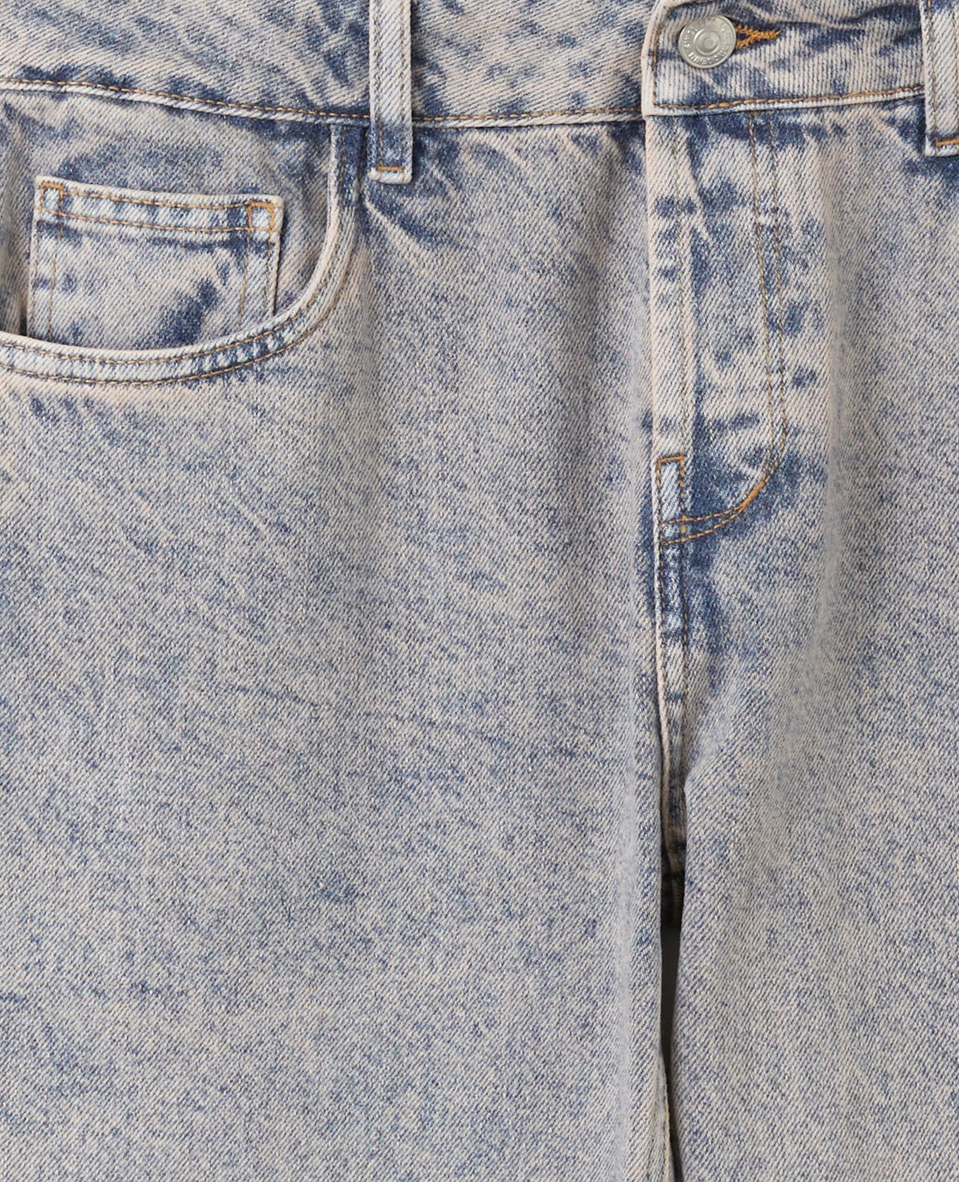 Jean wide taille basse effet délavé