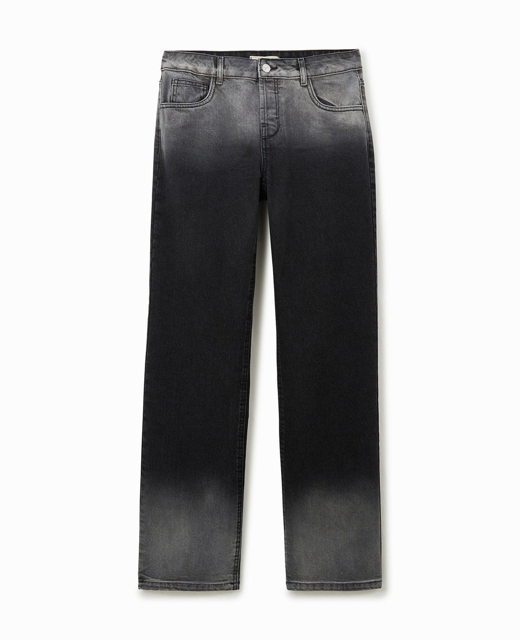 Jean wide taille basse effet délavé