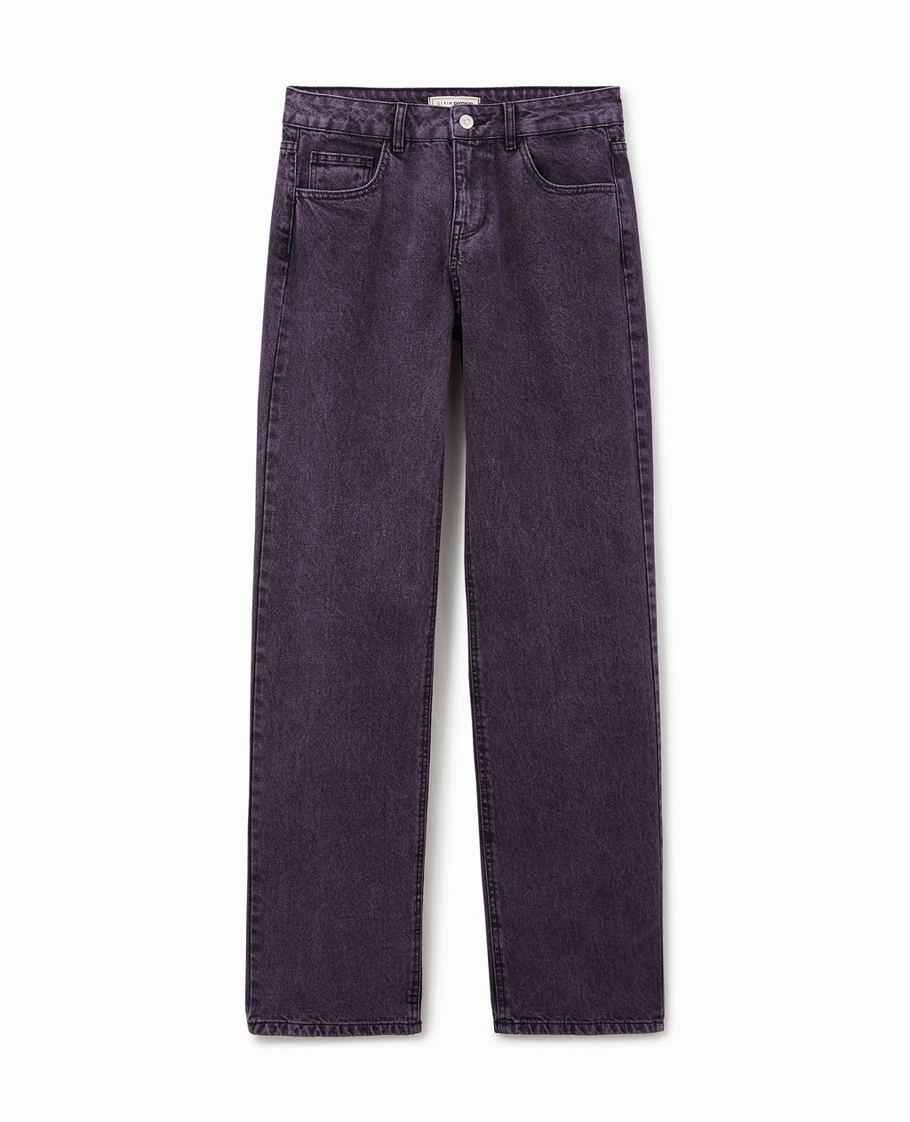 Jean wide taille basse effet dirty