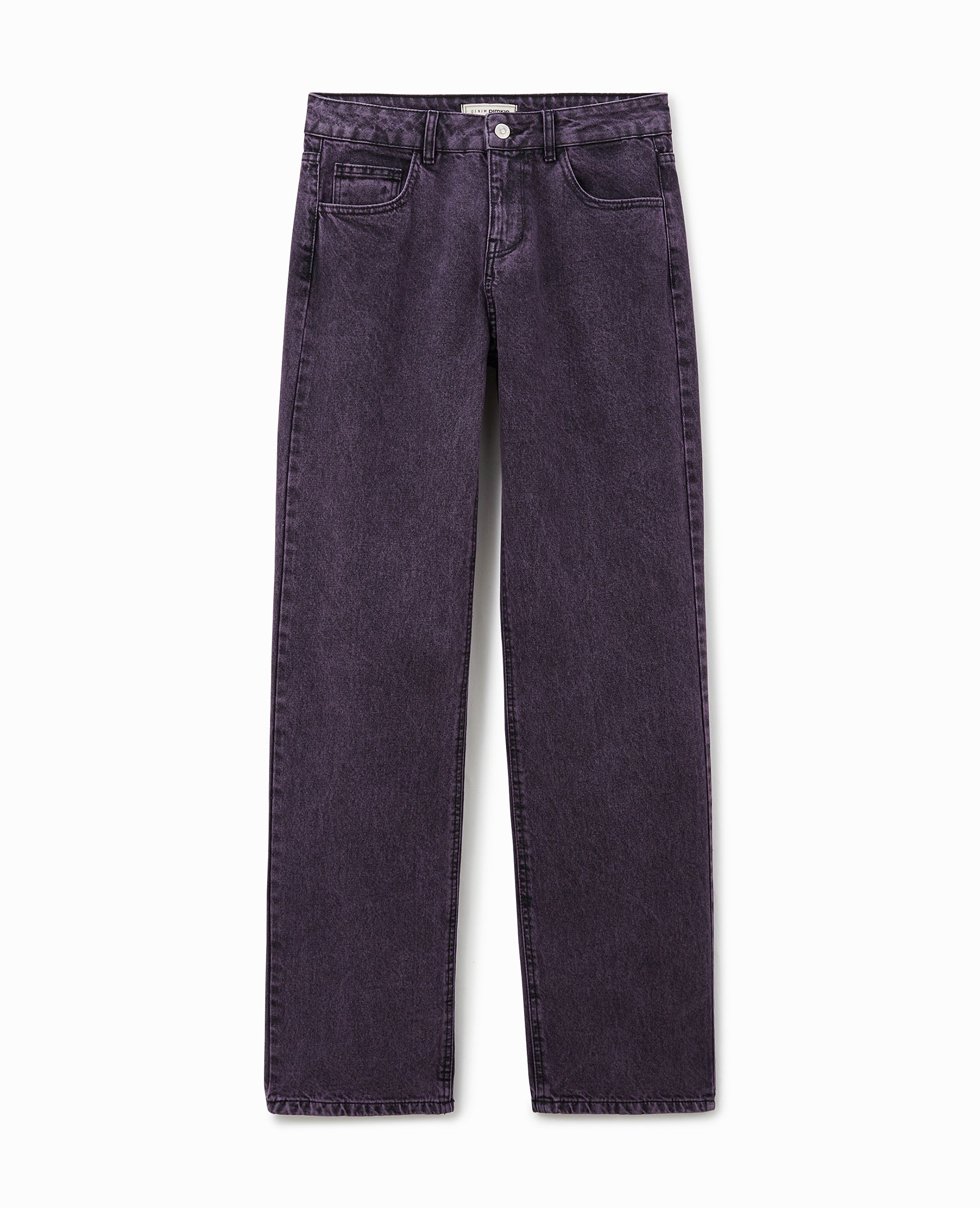Jean wide taille basse effet dirty