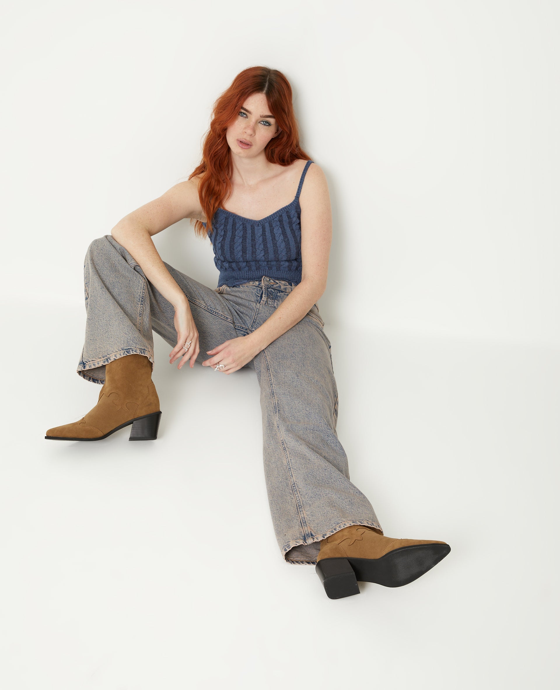 Jean wide taille basse