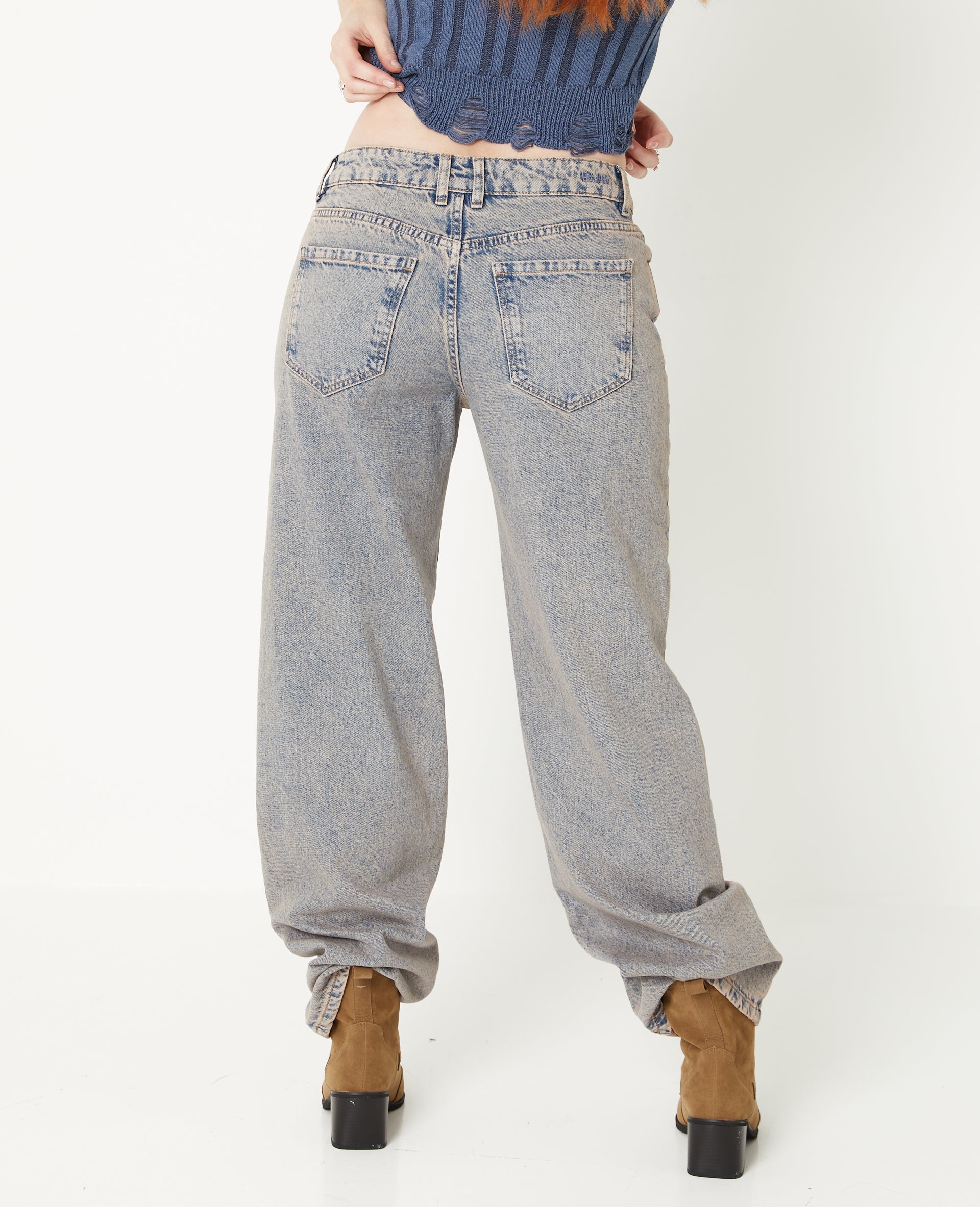 Jean wide taille basse