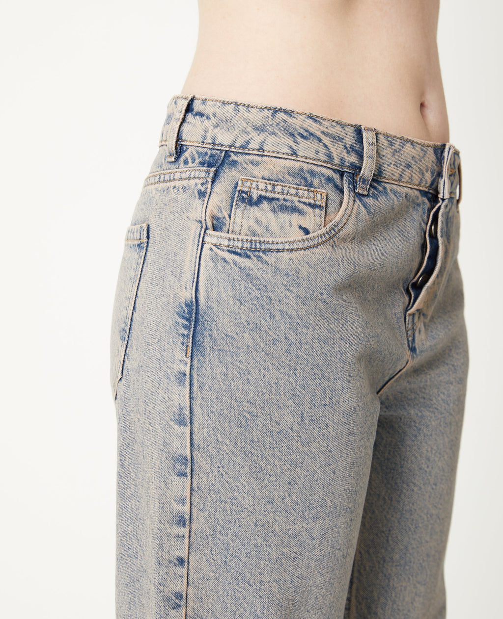 Jean wide taille basse