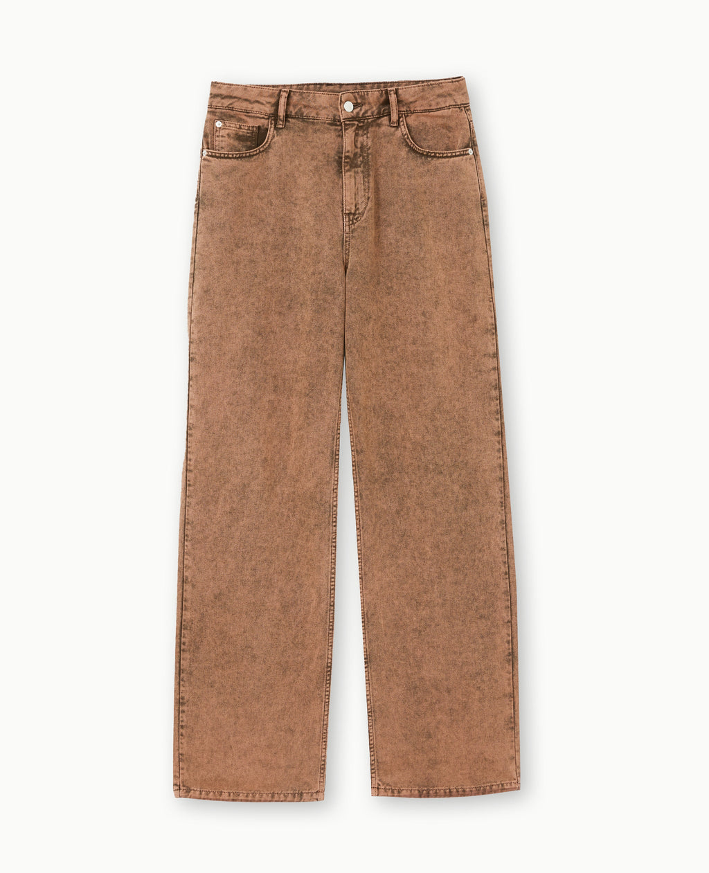 Jean droit taille basse effet délavé