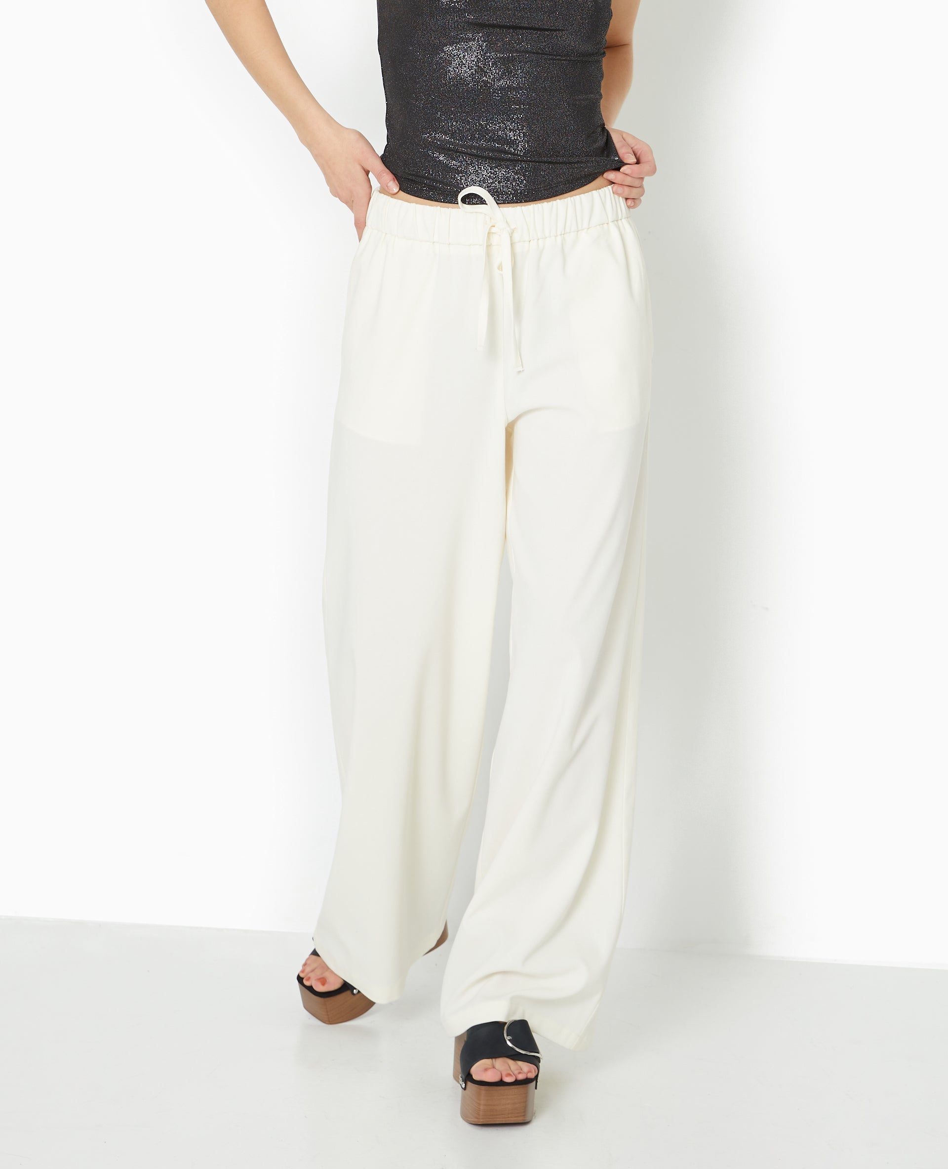 Pantalon city large et droit