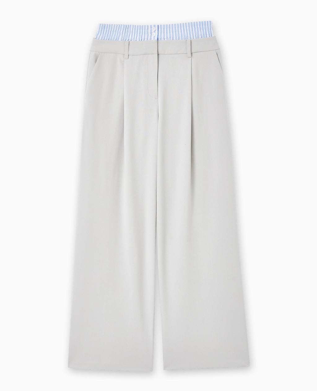 Pantalon large avec effet caleçon apparent
