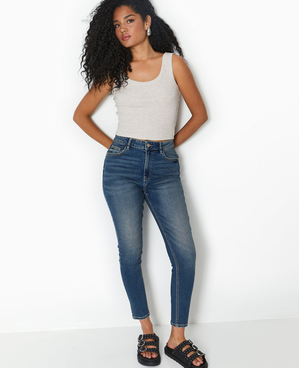 Jean skinny taille haute