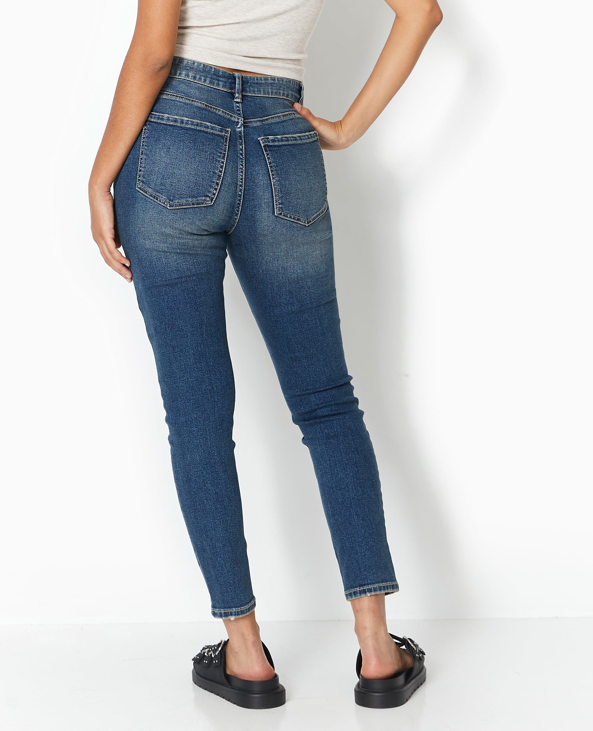 Jean skinny taille haute