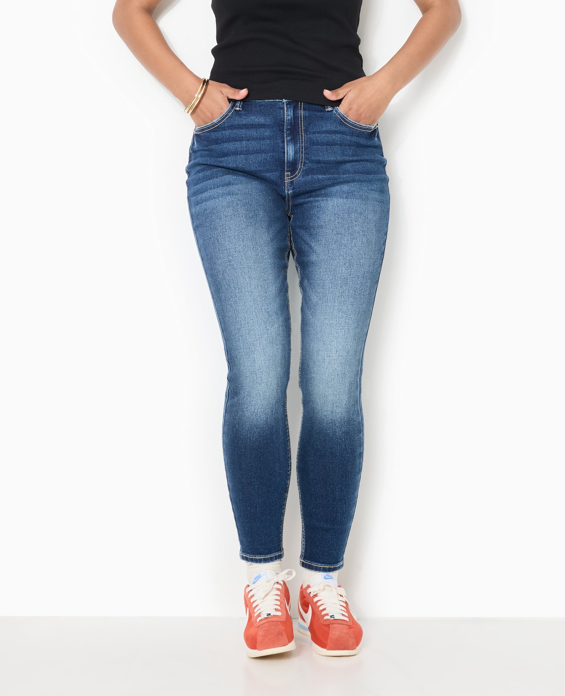 Jean skinny taille haute